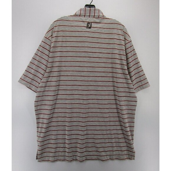 FootJoy Polo Shirt XL FJ Golf Pullover Rugby Striped Logo Stretch - Picture 7 of 11